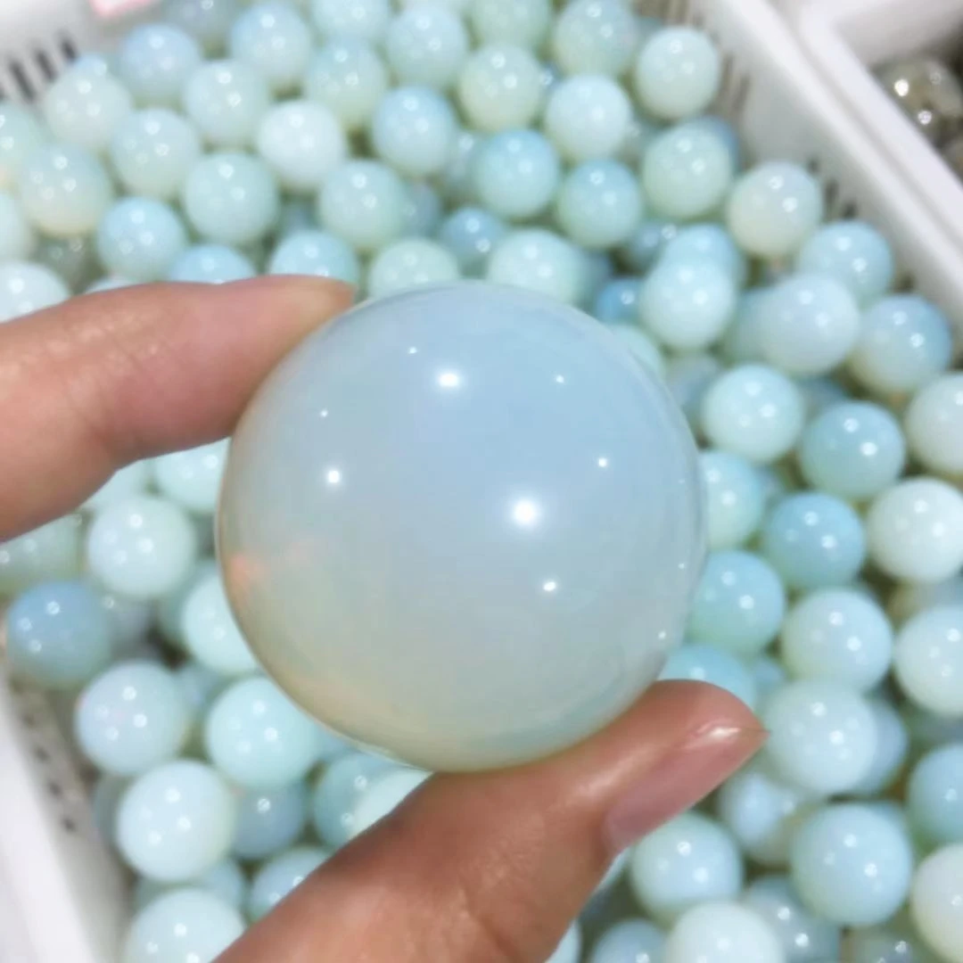 40mm Opal Gemstone Carved sphere Reiki Crafts Crystal Ball