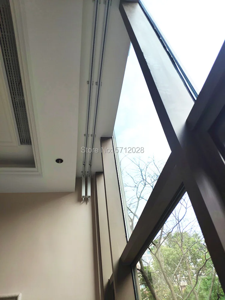 SILENT-Motorized Double Electric Curtain Track Sets, Smart Curtains for Living Room, DOOYA Motor DT82TN, Remote Control