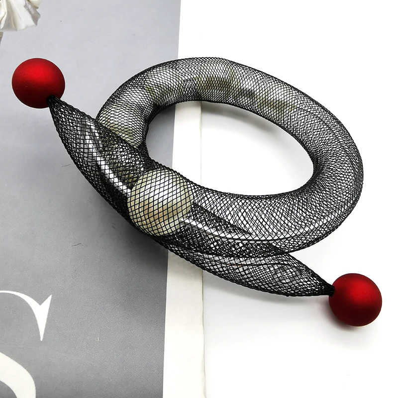 UKEBAY New Mesh Pearl Jewelry For Women Mesh Bracelets Pearl Bangles Simple Adjustable Chain Charm Handmade Bracelet Goth Bangle