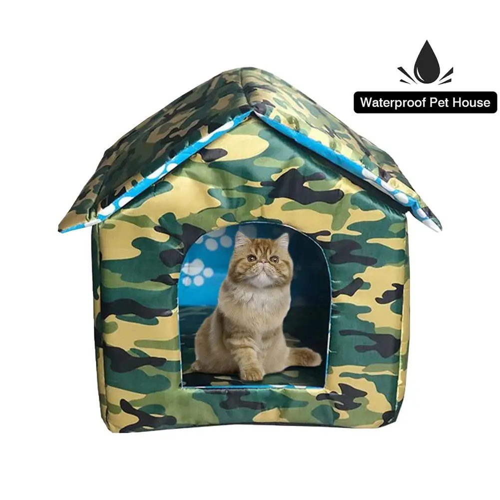 L/M/S Sizes Outdoor Pet House Waterproof Thickened Cat Nest Tent Puppy Pet House Cat Nest Foldable Dogs Bed Pet Carriers