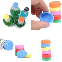 Colorido Silicone Beer Bottle Cap, Beverage Bottle Sealer Cover, Prático Stopper Cover, 6 Pcs Set