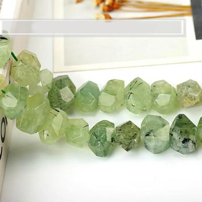 15-20mm Natural Stone Faceted Irregular Shape Necklace Bracelet Jewelry Loose Beads28-30Pcs wk204jd