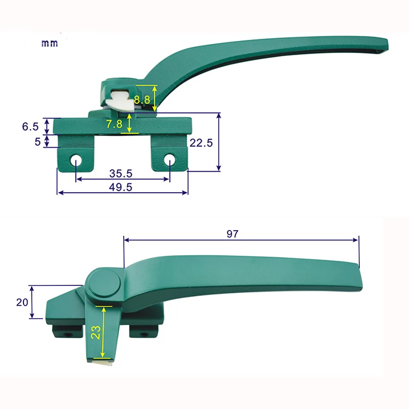 38-Model Old Style Buckle Aluminum Alloy Door And Window Horizontal Opening Lock Handle