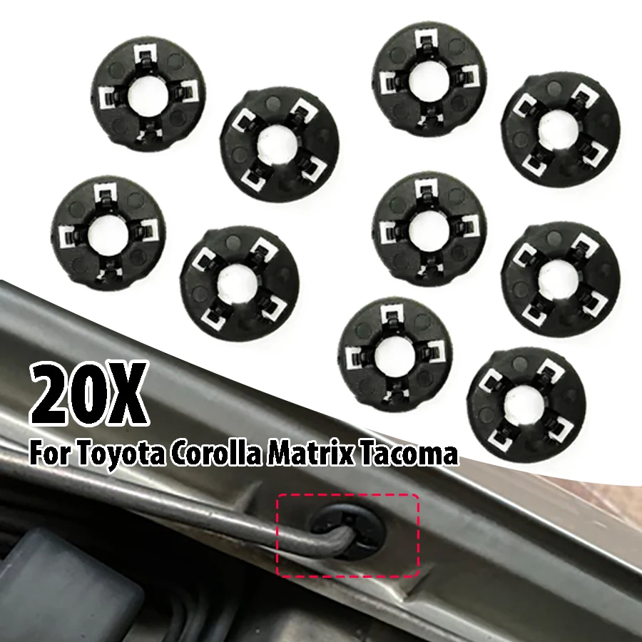 WooeIght 20x Car Hood Support Prop Rod Grommet 9008048064 90480-15034 Fit For Toyota Corolla Matrix 2003-2008 Tacoma 2004-2014