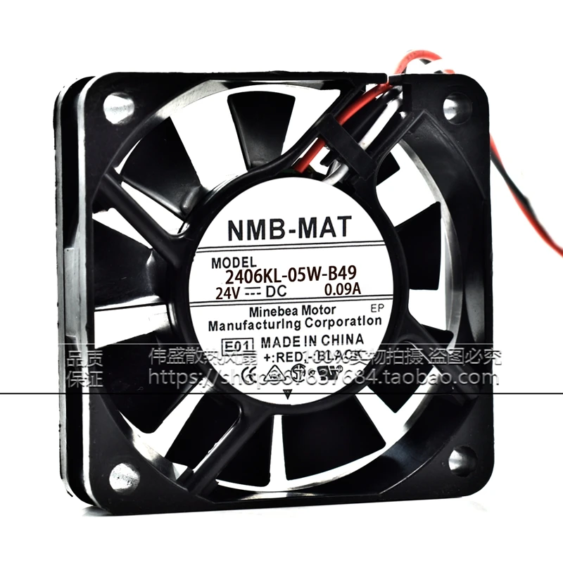 

New original NMB 6015 6CM 2406KL-05W-B49 24V 0.09A alarm inverter cooling fan