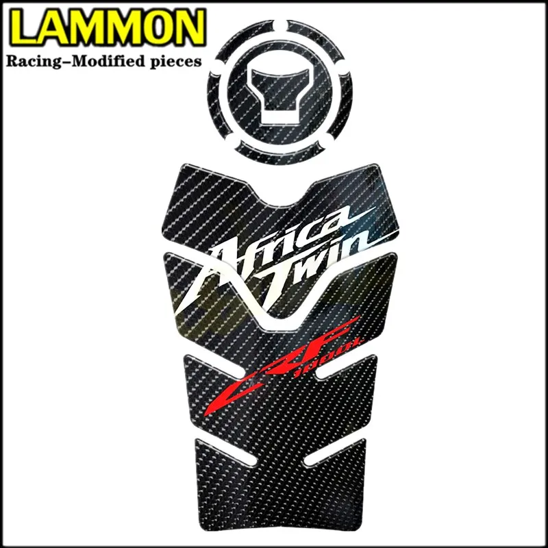 

FOR HONDA CRF1000L AFRICA TWIN Motorcycle Tank Pad Protector 3D Gel Sticker Decal Carbon Fiber CRF1000 L