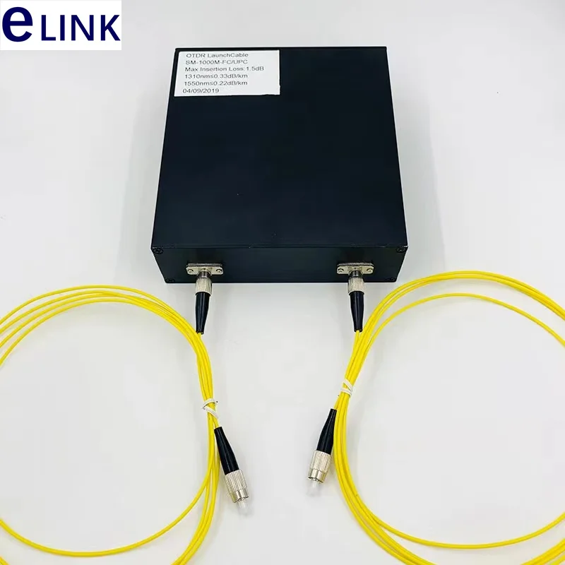 Scatola per cavi di lancio OTDR Fibra nuda OTDR, alloggiamento in metallo FC SC UPC MM, 50 um, 125um, FTTHELINK, 500 m, 1 km, 2 km