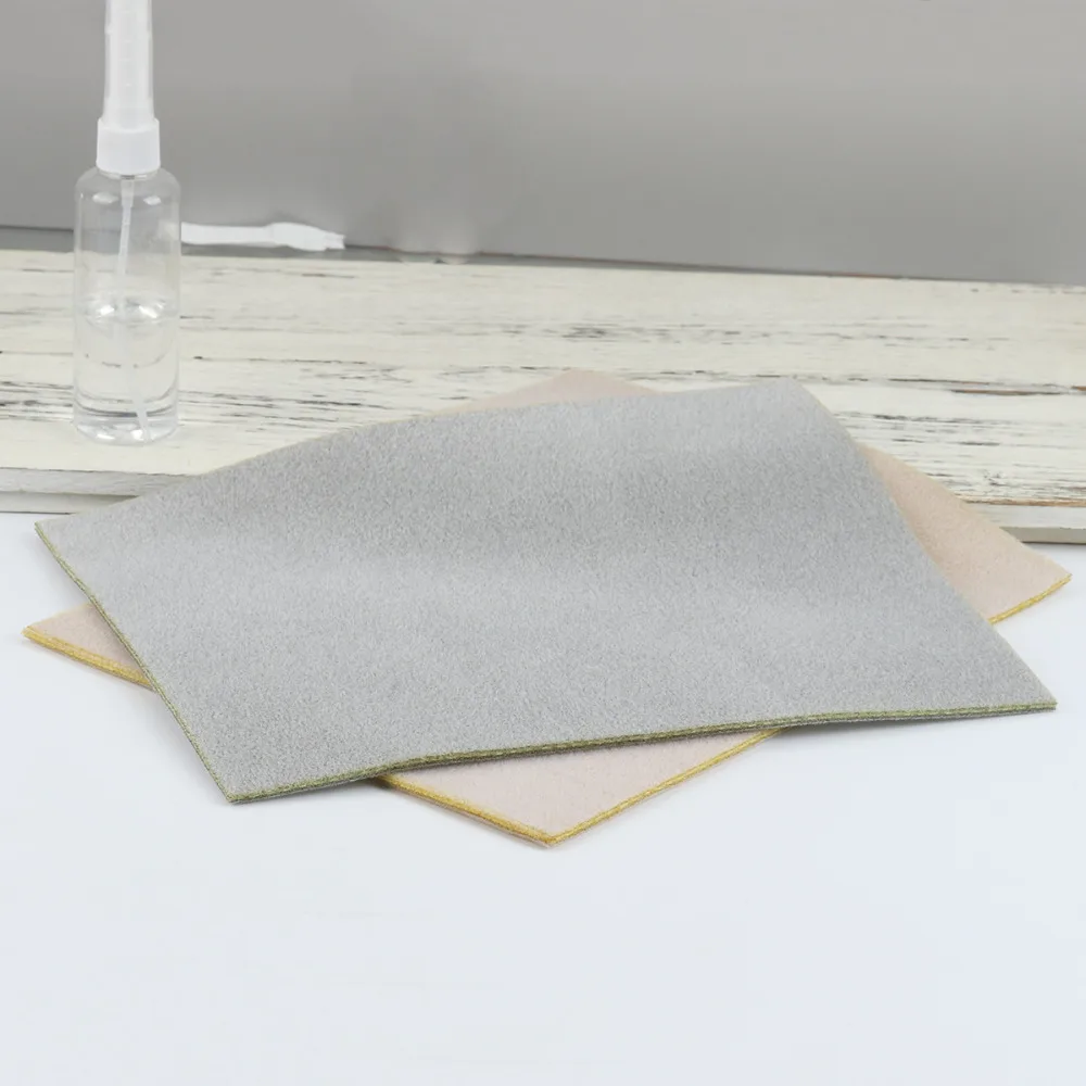 2PCs Doreen Box Bead Mats Jewelry Beading Tool Non-slip Blue Brown Random Color Flocking Sponge Polyester Mesh Mat, 30x23cm