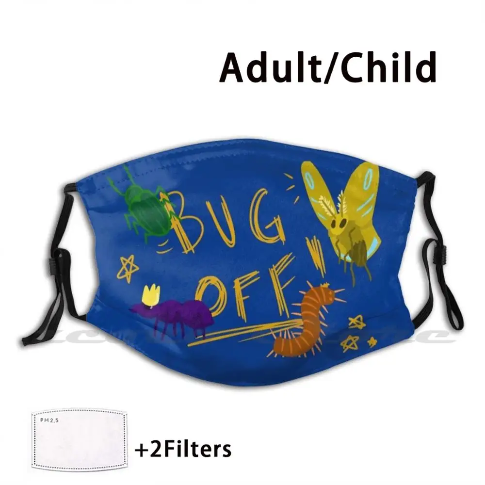 Bug Off Washable Trending Customized Pm2.5 Filter Mask Bugs Bug Moth Centipede Beetle Ant Cavetown