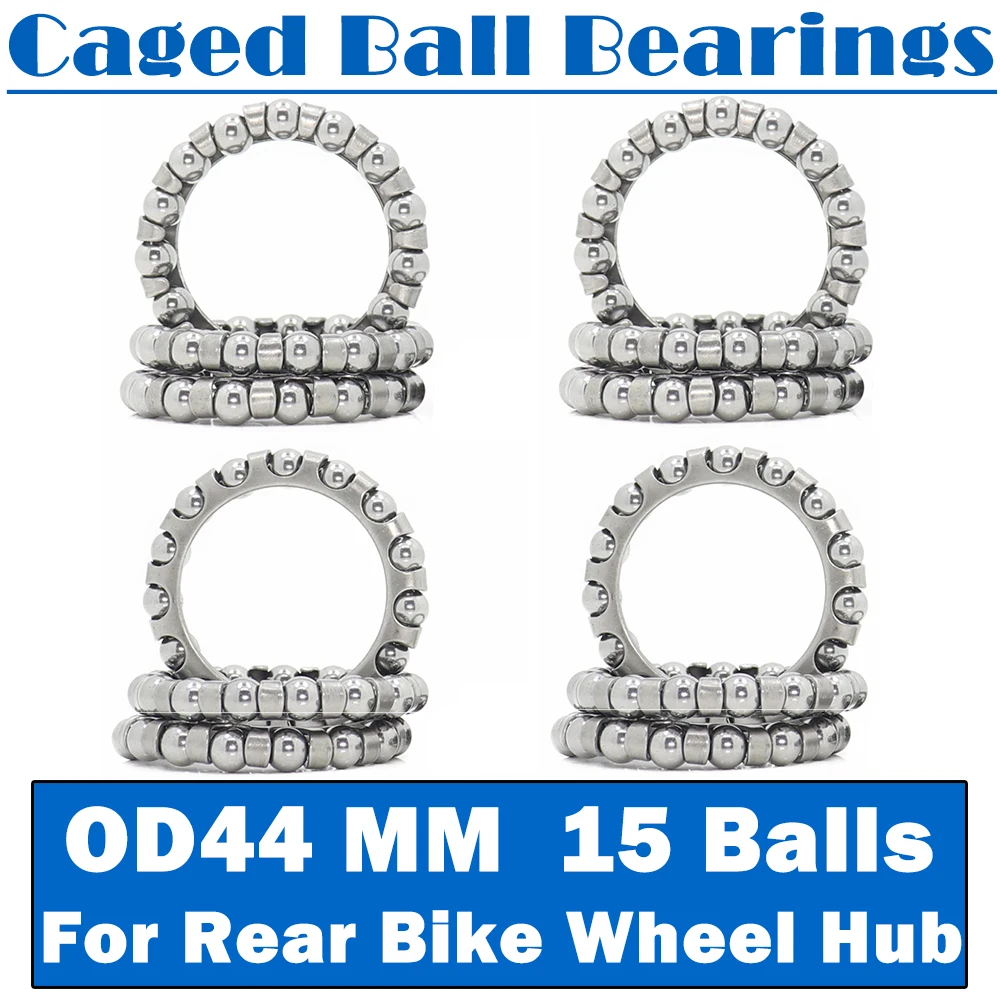 

Caged Ball Bearings OD 44mm 8 PCS Electric Car Bowl Set Headset Crankshaft Pivot Retainer Steel Oversize 15 Balls Bearing 44 mm