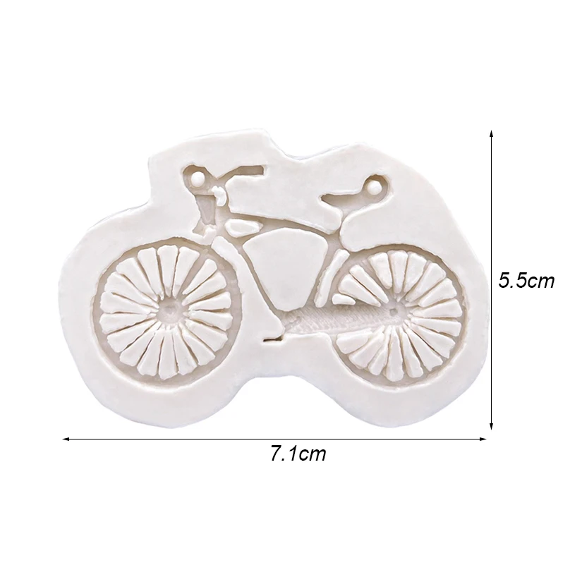 Bicycle Bike Silicone Mold Sugarcraft Cupcake Baking Mold Resin Tools Chocolate Fondant Cake Decorating Tools