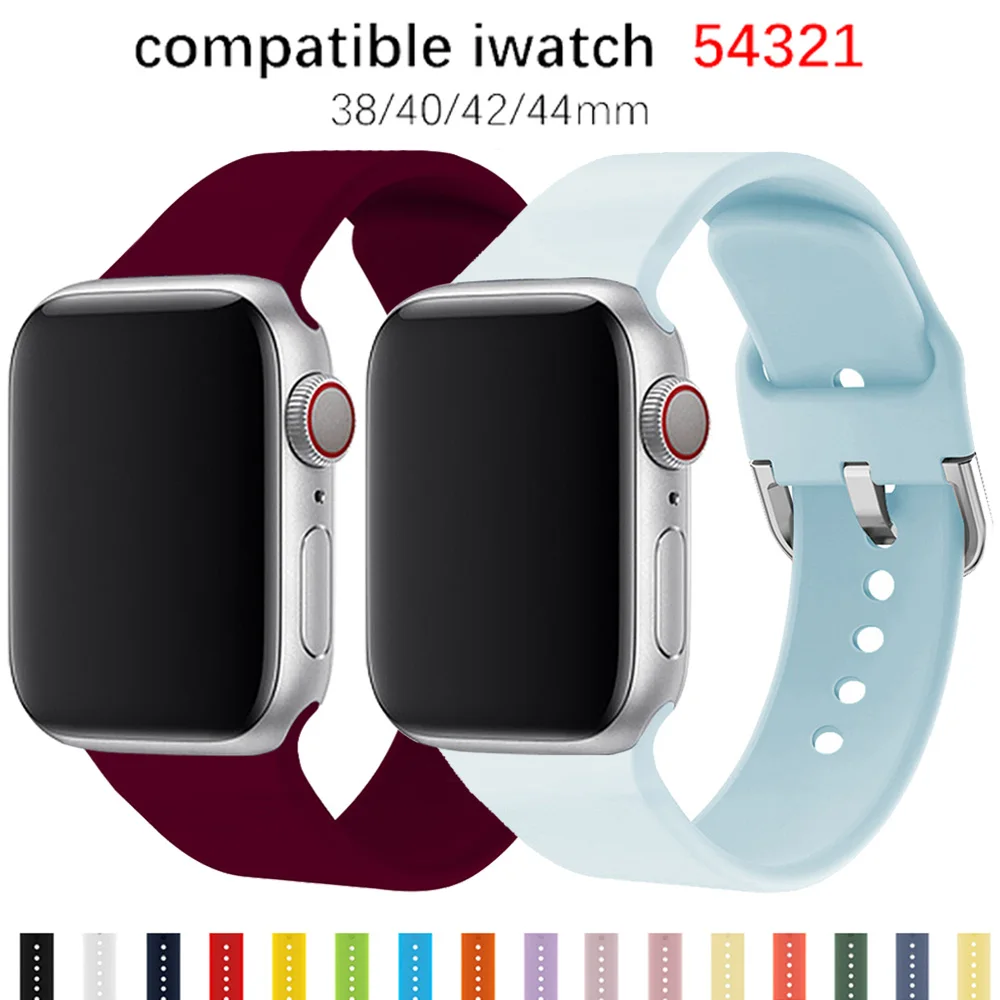 Apple watch용 스트랩 밴드 38mm 40mm 42mm 44mm, iwatch 팔찌 시리즈 6 5 4 3 2 1 벨트 액세서리