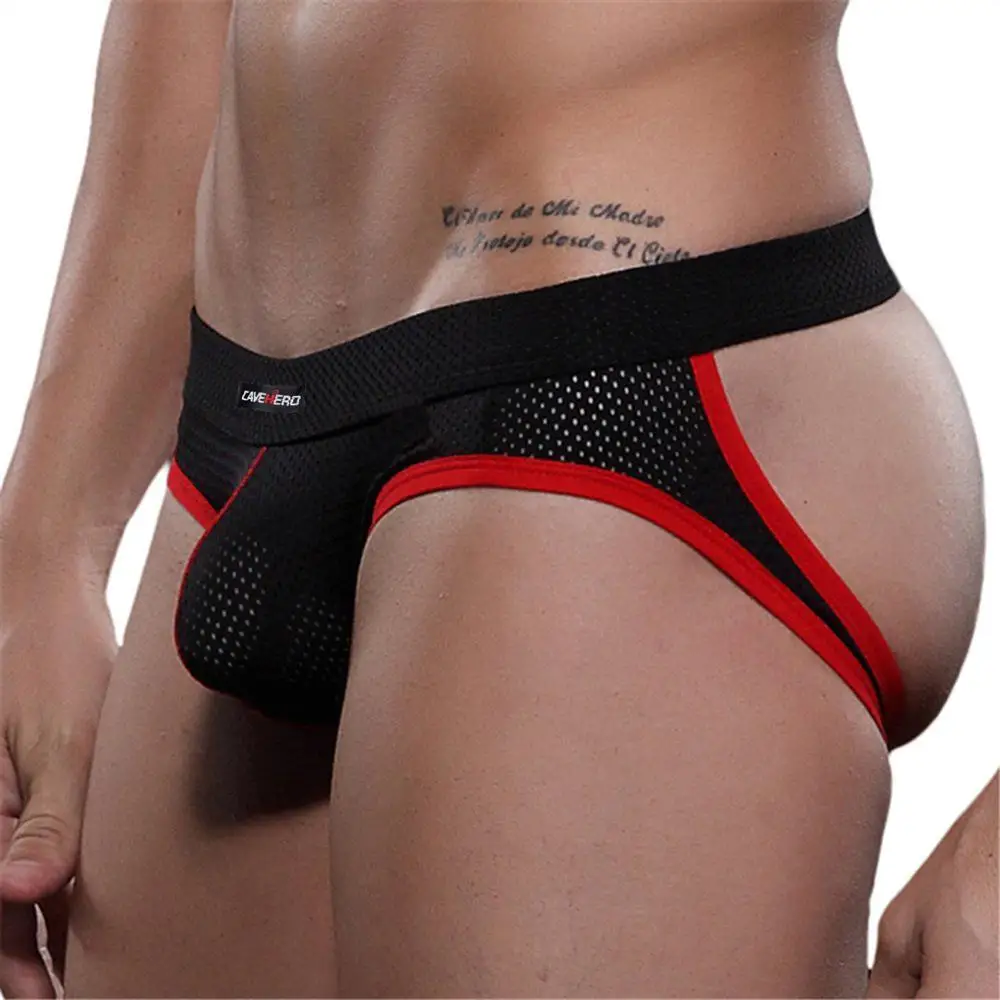 

Backless Sexy Male Open Butt Men Underwear Cotton Jockstrap Briefs Gay Fashion Thong Comfortable Breathable Soft Hot Mesh Srting