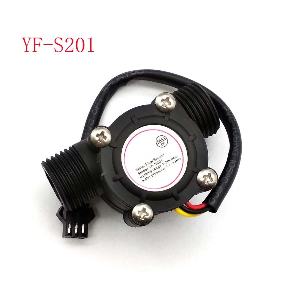 Water flow sensor flowmeter Hall flow sensor Water control 1-30L/min 2.0MPa YF-S201