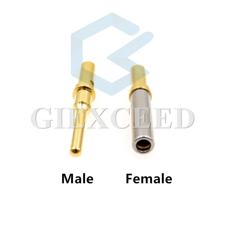 50/100Pcs DT Series Pin Socket 0460-202-1631 0462-201-1631 Gold Plated Stainless Steel 16-20AWG Deutsch Crimp Solid Terminal