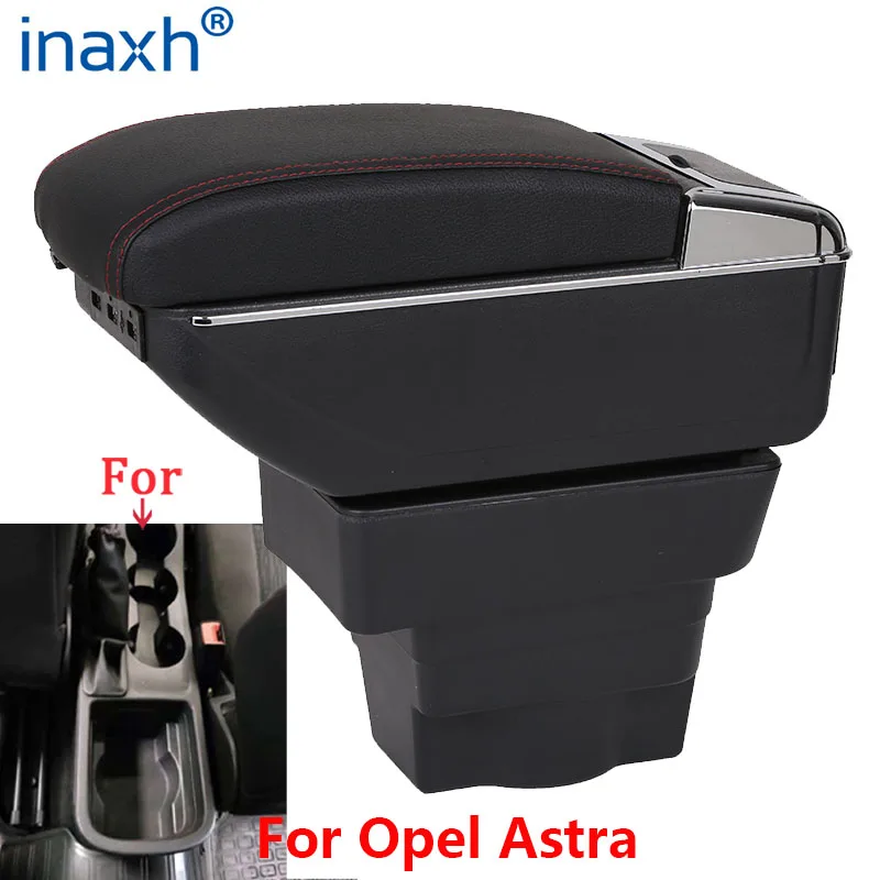 For Opel Astra Armrest Box Retrofit parts For Opel Astra J Car Armrest Center Storage Box Interior details Car Accessories USB