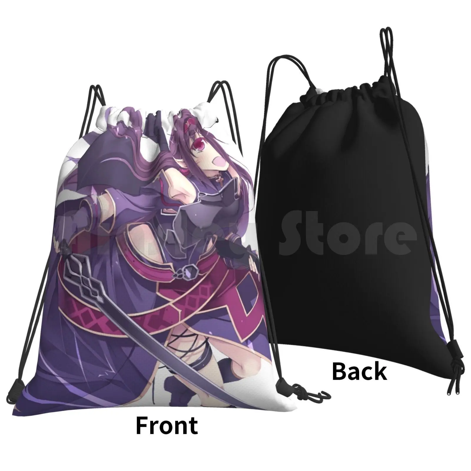 Konno Yuuki Backpack Drawstring Bags Gym Bag Waterproof Kirito Sao Sword Art Online Asuna Sinon Konno Yuuki Yui Kayaba