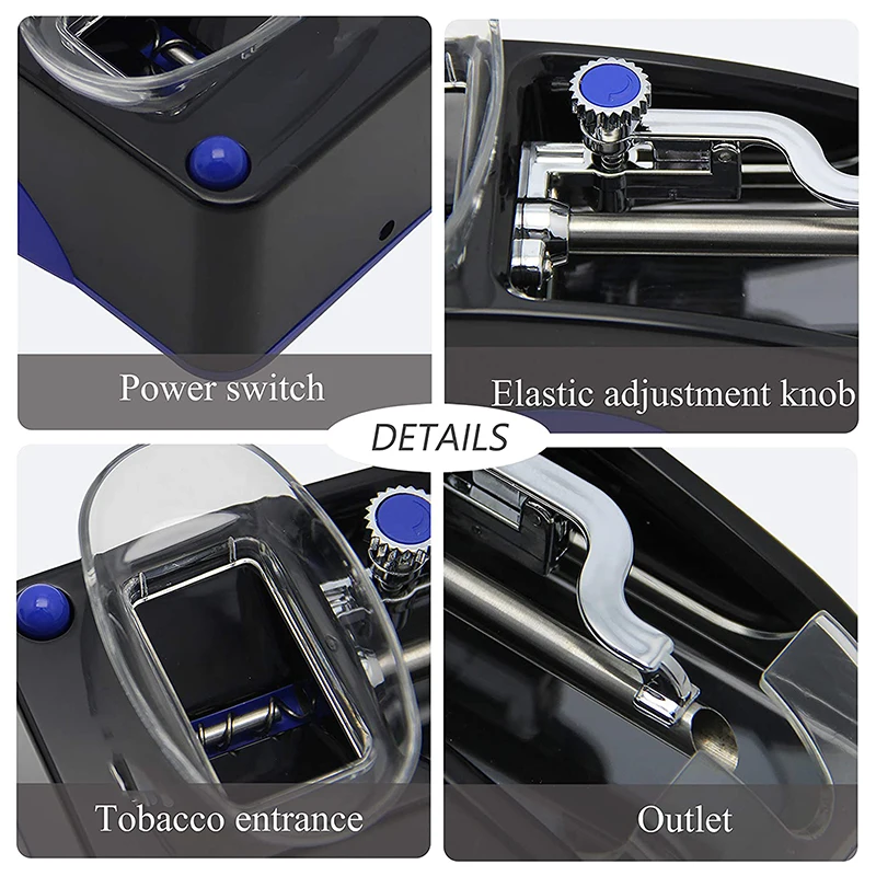 Electric Easy Automatic Tobacco Cigarette Rolling Machine Tobacco Injector Cigarette Maker Roller Smoke Accesoires