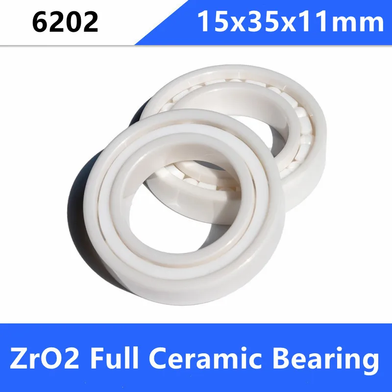 

4pcs 6202 full Ceramic ball bearing 15x35x11mm Zirconia ZrO2 ceramic bearings 15*35*11mm