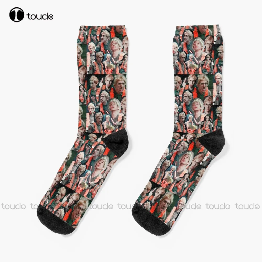 Adam Driver Collage Edit: Matt The Radar Technician  Socks Cotton Socks For Men Personalized Custom 360° Digital Print