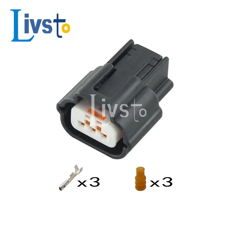 5/10/20/50 Sets 3 Pin Automotive Electrical Plug Waterproof Car Connectors With Terminal For Mitsubishi PK605-03027