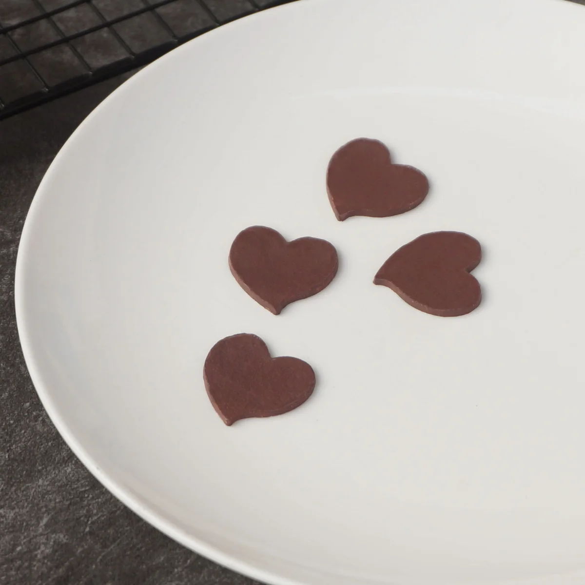 Small Heart Shape Chocolate Stencil Mold Cup Cake Topper Decorating Silicone Transfer Sheet Chablon DIY Dessert Garnish