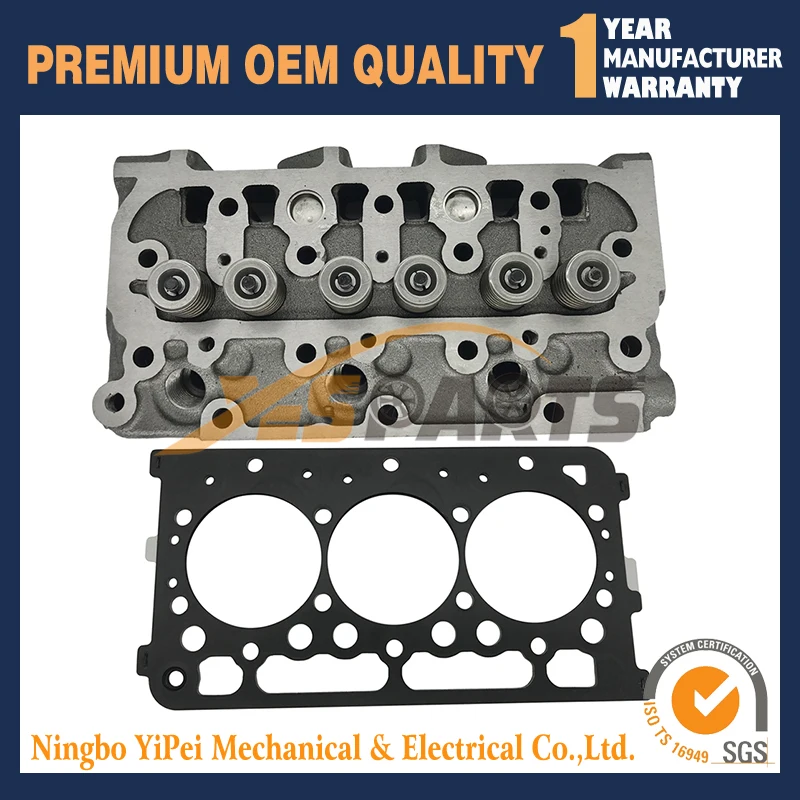 D722 D722EBH Cylinder Head W/ Head Gasket Kit For Kubota Bobcat 316 320 322 Excavator