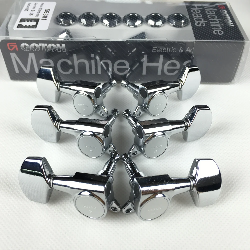 Original GOTOH SG381-01 Electric Guitar Machine Heads Tuners ( Chrome Black Gold Silver ) Tuning Peg MADE IN JAPAN