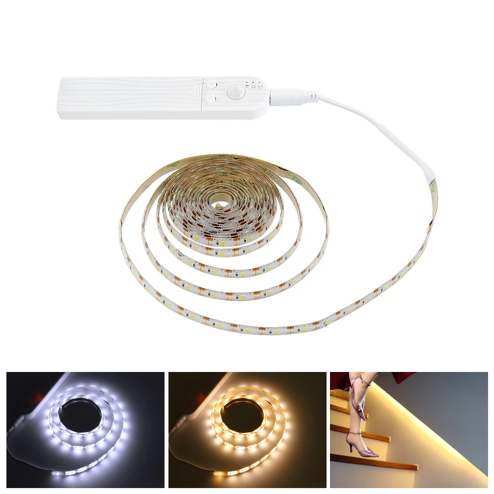 

ANBLUB 1M 2M 3M Wireless Motion Sensor LED Strip Night light Battery Powered Under Bed lamp For Closet Wardrobe Cabinet Stairs
