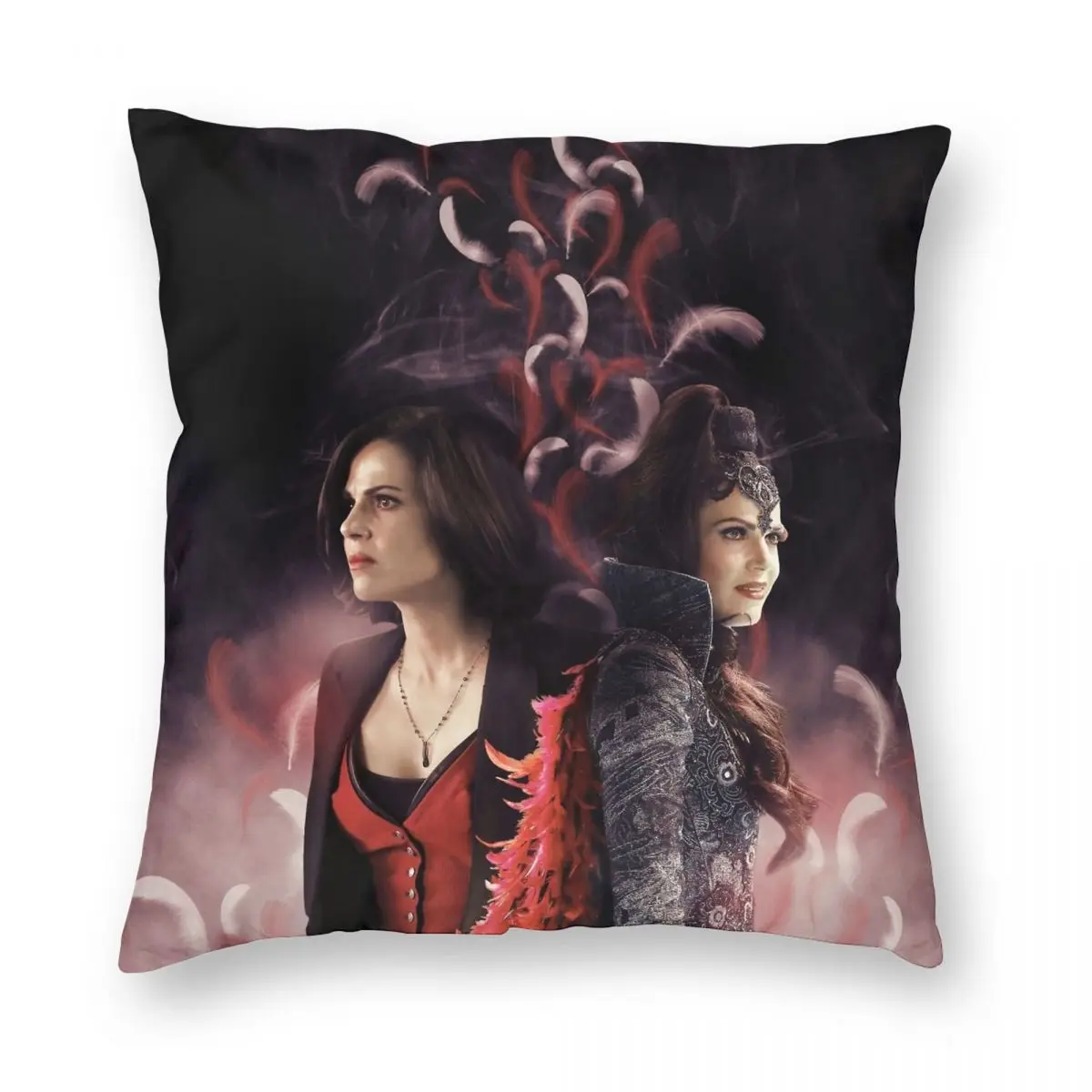 Regina Mills Once Upon a Time Square Pillowcase Polyester Linen Velvet Printed Decor Throw Pillow Case Sofa Seater Cushion Cover