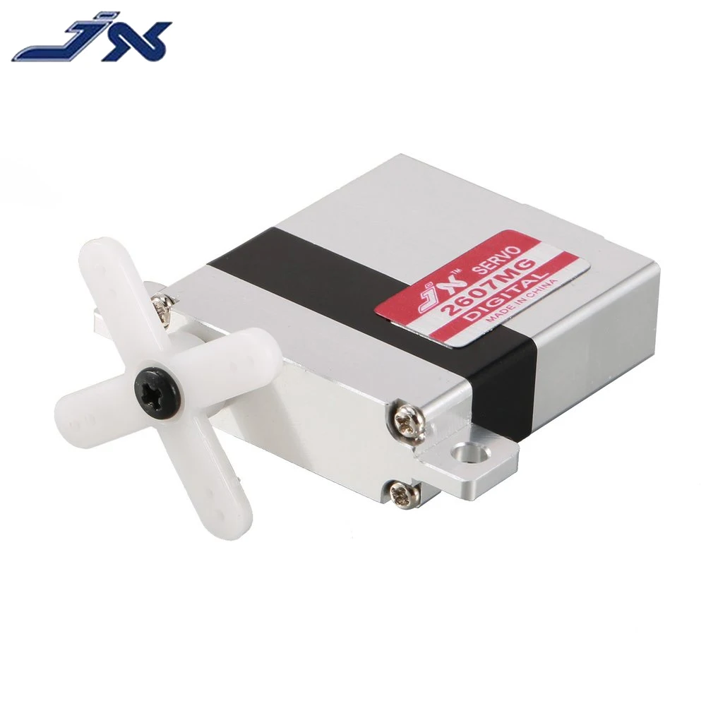 JX PDI-2607MG 4.8-6.0V 7.2kg Full Metal Aluminium Case Gear Digital RC Servo For Glider Plane Helicopter Fixed Wing Drone Servo