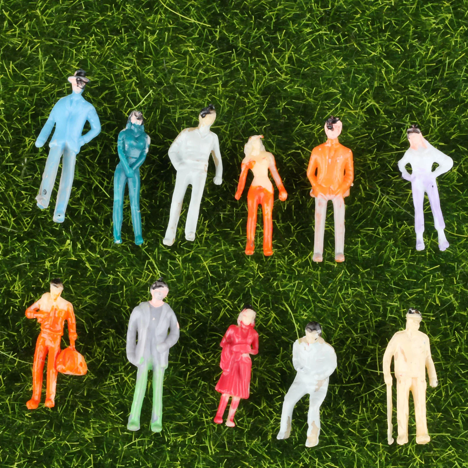 100 sztuk/partia 1:200 skala modelu Multicolor miniaturowe figurki modele architektoniczne ludzkiej skali Model ABS plastikowe ludzi 9MM