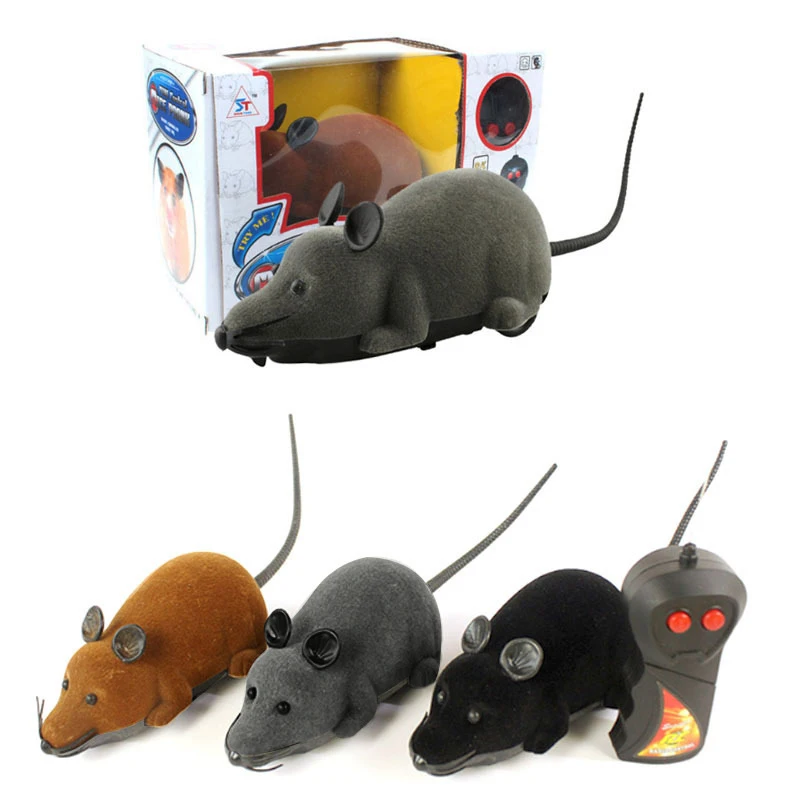 Jouets amusants pour animaux de compagnie RC, télécommande électronique sans fil, souris et rat, cadeau pour chats, jouets délicats pour le poisson d'avril