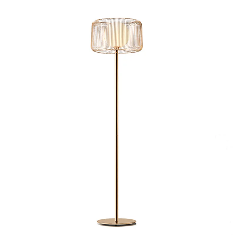 

American Style Simplicity Gold Plated Floor Lamps With E27 Led Bulb Nordic Floor Lighting Office Apartment Bedroom Decoration