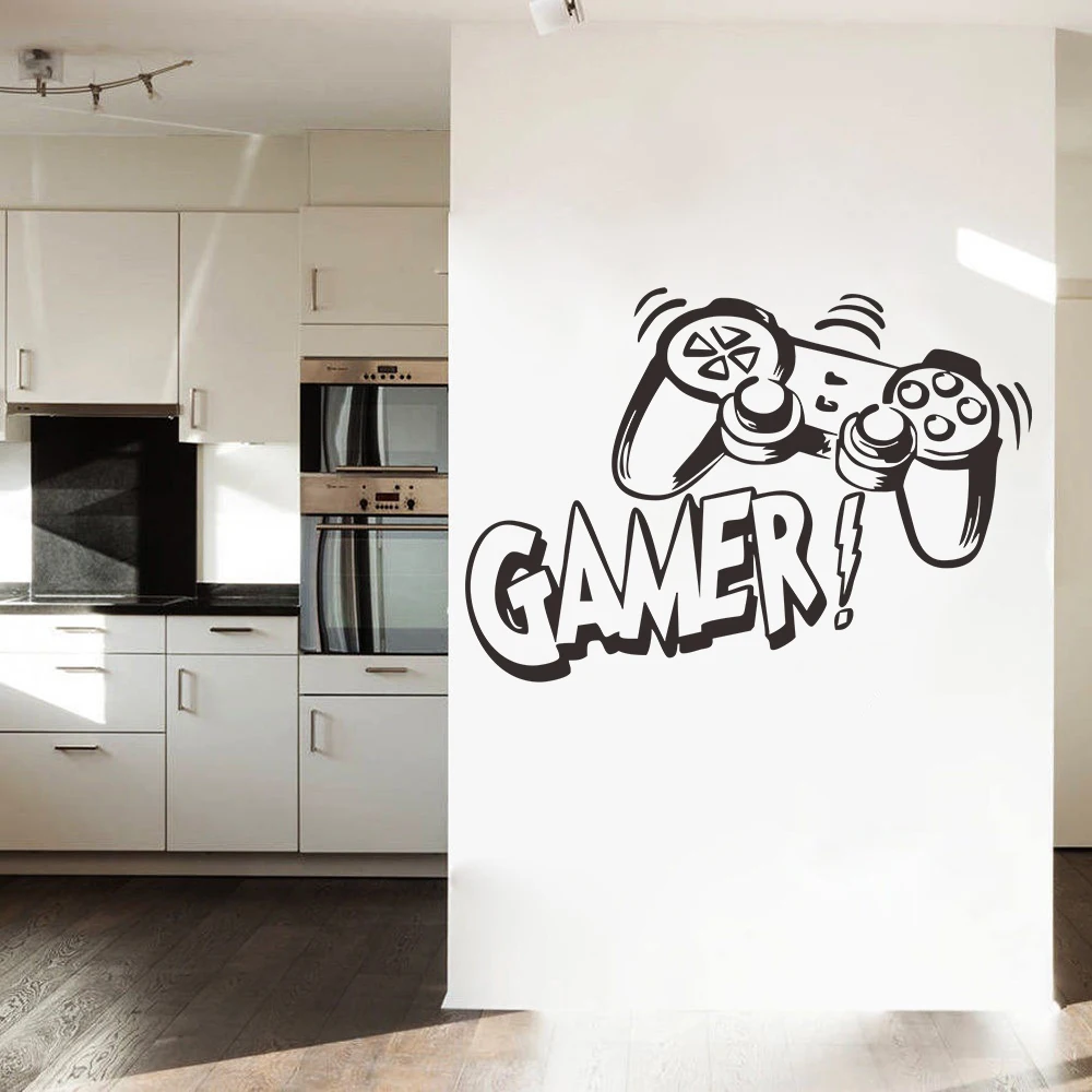 Game Room Wall Stickers Home Decor For Children's Room Door Cabinet Wall Decor Peel & Stick Waterpoof Removable Vinyl Wallpaper
