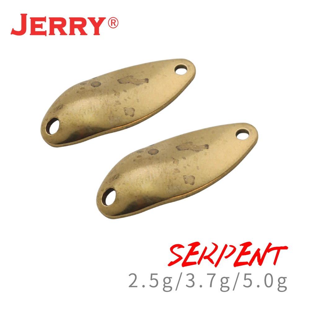 Jerry Unpainted Fishing Spoon Blanks Brass Metal Bait Serpent Blanks Body Trout Perch Lures