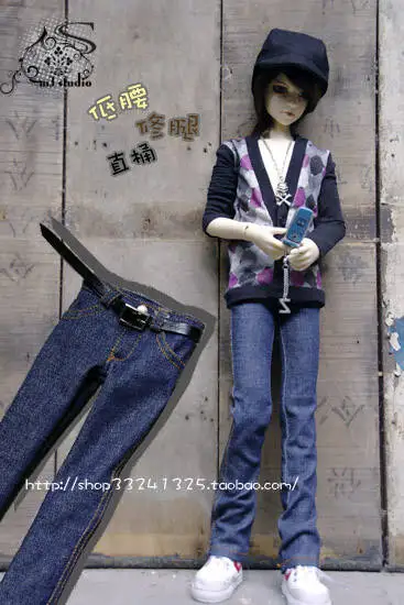 1/6 1/4 1/3 BJD Jeans for BJD/SD YOSD MSD SD13 Girl ID75 Strong Uncle Doll clothes not include doll and other Accessories E2630