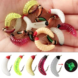 Ninfas hundidas tipo maggot para pesca con mosca de trucha