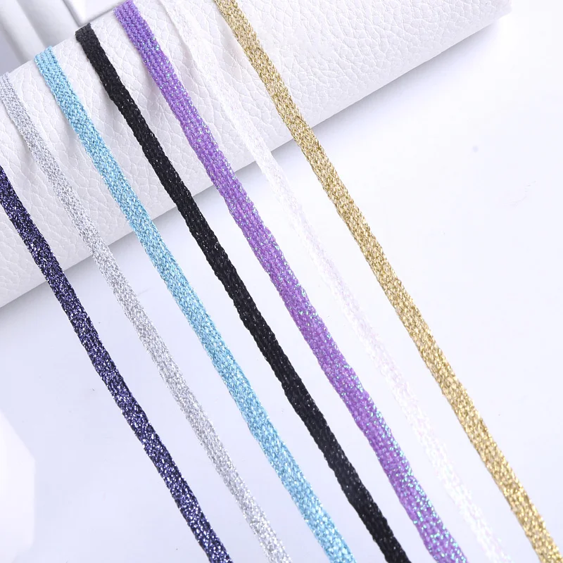 100 Meters/Lot 6MM Glittery Ribbon DIY Hair Ornament Accessories Christmas Wedding Party DIY Accessories Decoration