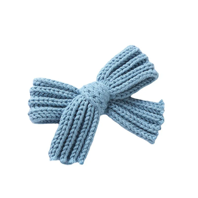 1Pcs Woolen Knit Hairpins For Baby Hair Clips Bows Girl Barette Child Winter Pins Girls Set Kids Accessories Retro Hairclip