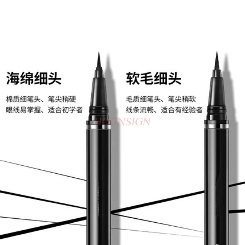 2 uds delineador de ojos duradero impermeable a prueba de sudor sin manchas sin decoloración ojos grandes maquillaje delineador de ojos principiantes venta