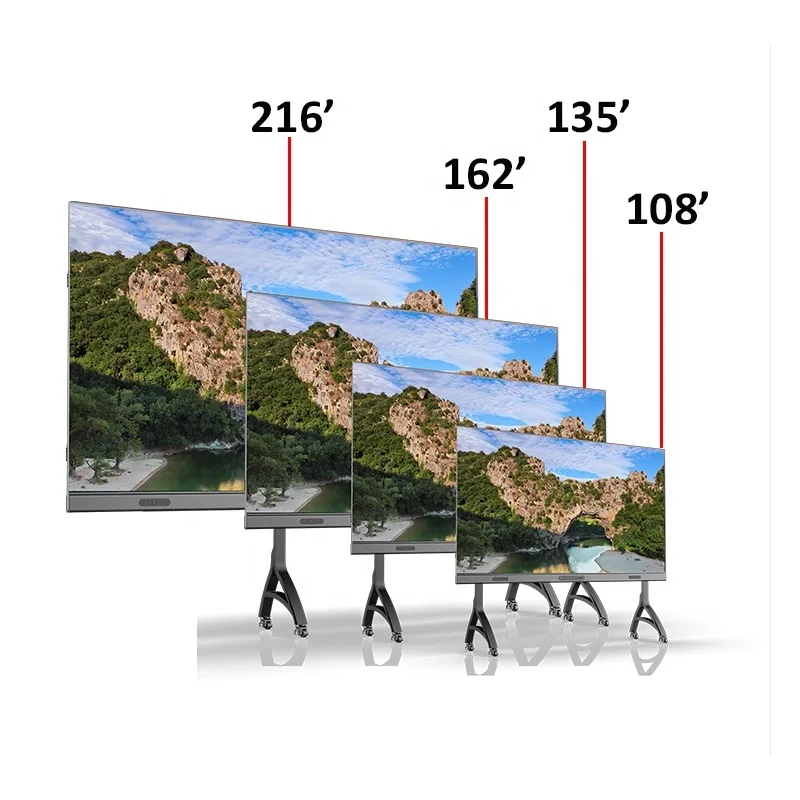 All In One 108 Inch 135 Inch 163 Inch 216 Inch Indoor Teaching Conference Moving Indoor Led Display For Meeting