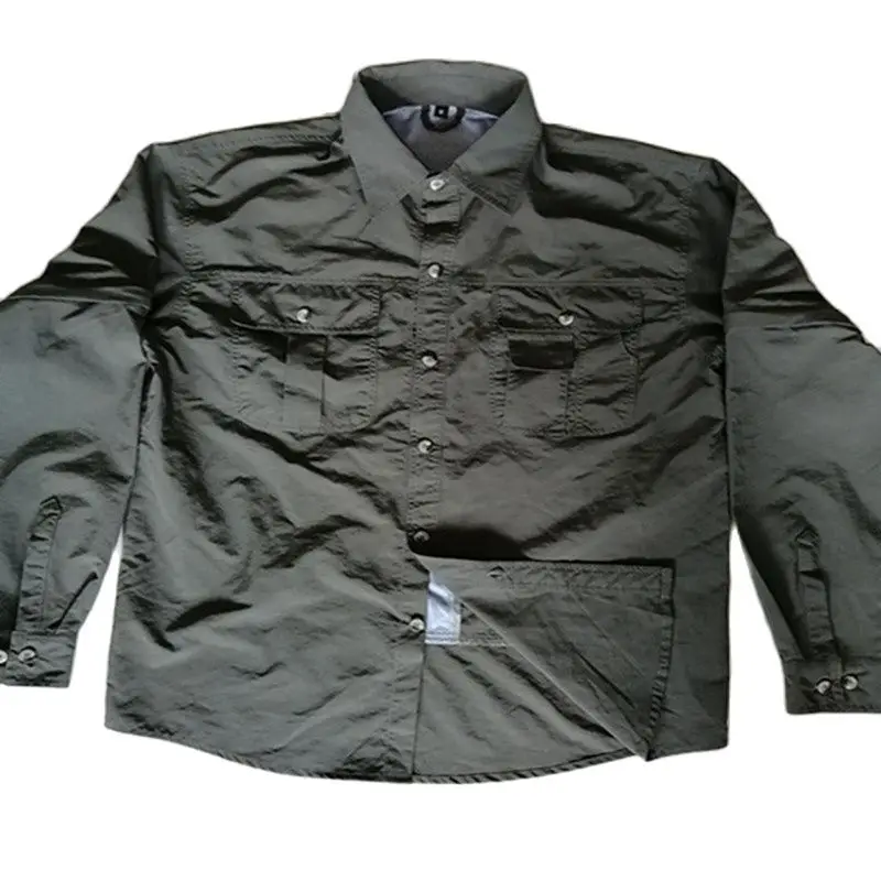 Camisas tácticas de secado rápido para acampar al aire libre para hombres, ropa fina transpirable, extraíble, deportes, pesca, Trekking, senderismo, Verano