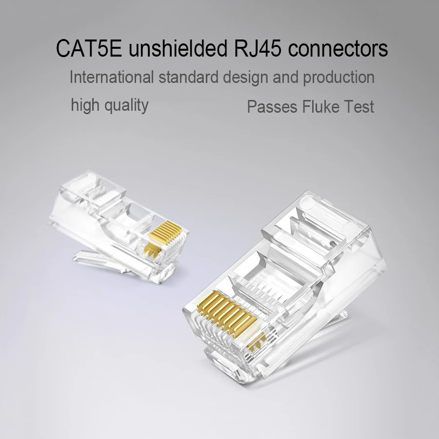 Xintylink 500/1000pcs connettore RJ45 rj 45 spina Cat5 Cat5e 8p8c jack non schermato cavo ethernet utp modulare Conector di rete