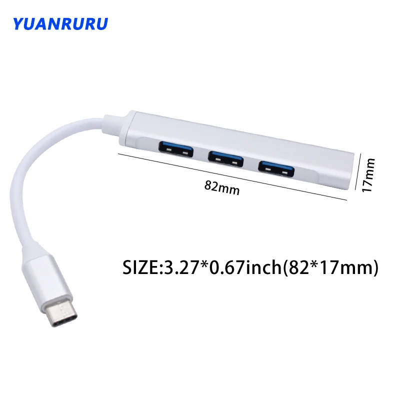 4 порта USB 2,0 концентратор 3,0 Тип C мультиразветвитель адаптер для Lenovo Xiaomi Macbook Pro 13 15 Air Pro ПК компьютер USB удлинитель