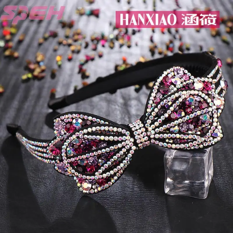 

Czech diamond butterfly hairband headdress wide-brimmed toothed hair accessories hairpin Korean simple women's jewelry