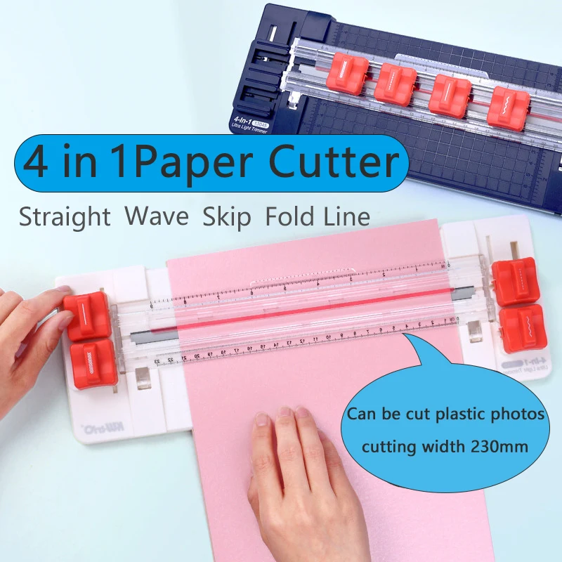 

A4 New 4-in-1 Paper Cutting Machine Paper Cutter Precision Paper Trimmer Cutter Scrapbook Trimmer Lightweight DIY Cutter Machine