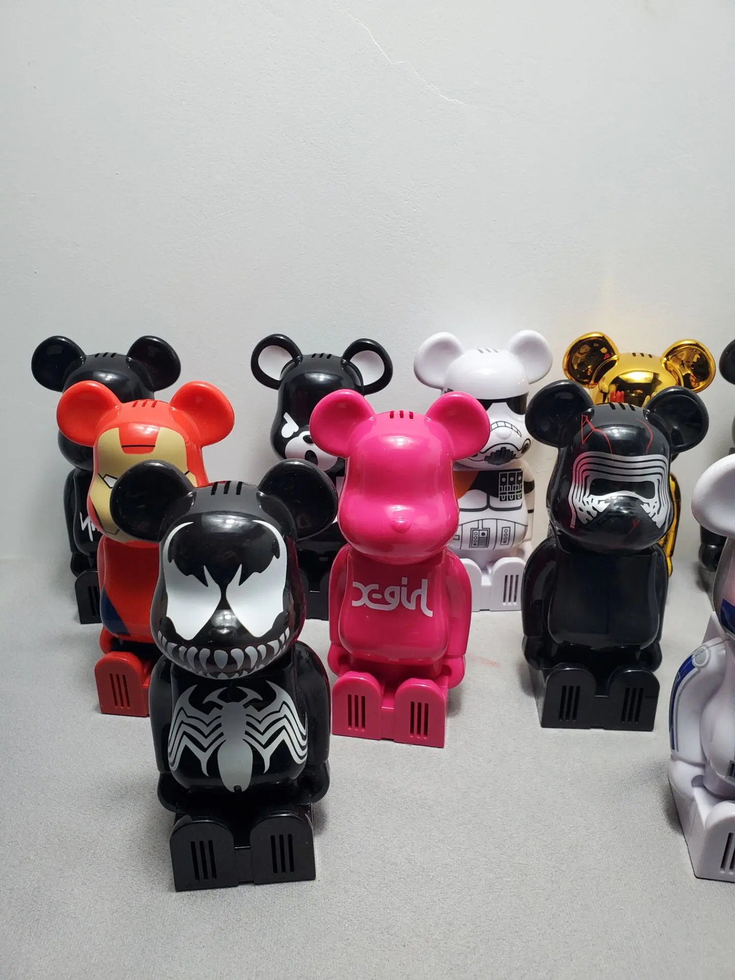 Star Wars Berbrick X Cleverin cars Ornaments Trendy Action Figure Toys SpiderMan venom r2d2 C-3pO Holiday Gift for Children