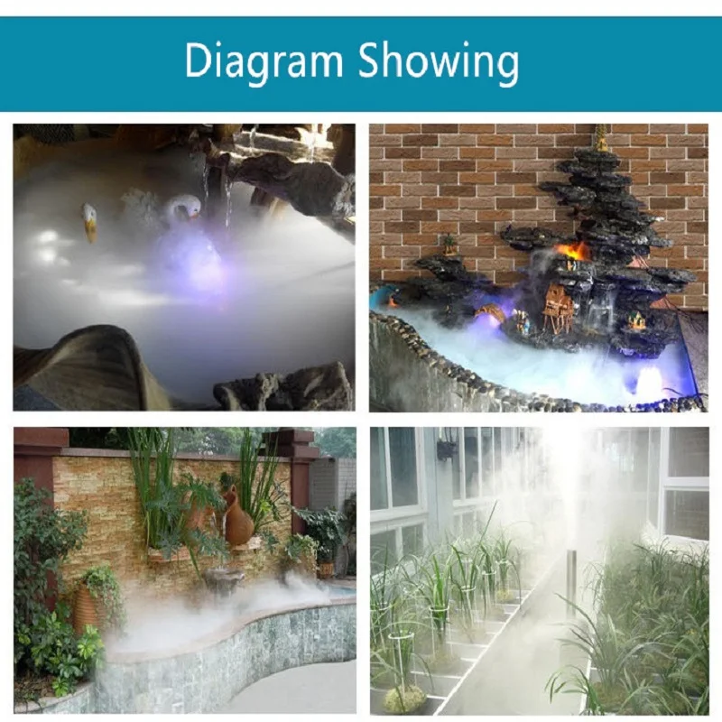 New 12 LED Industrial Incubator humidifier Ultrasonic Mist Maker Fogger Water Fountain Pond Atomizer Air Humidifier