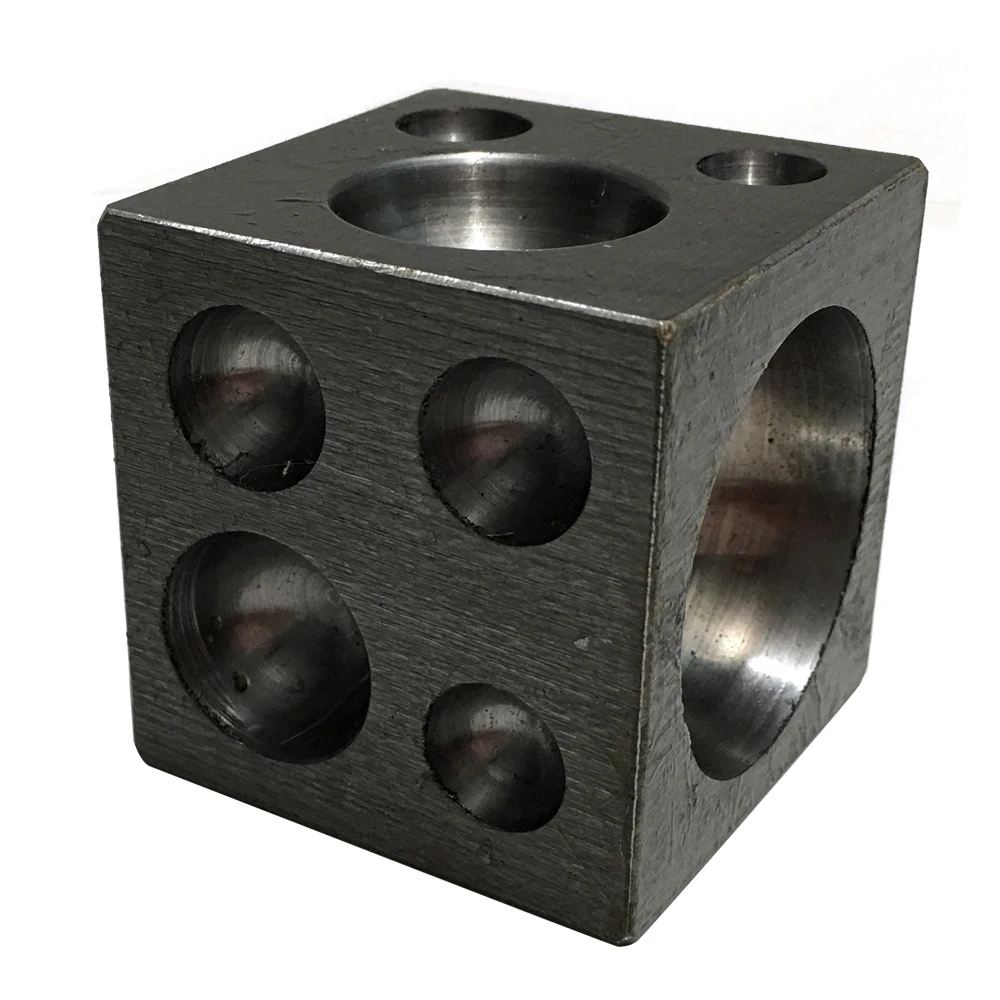 Dapping Block Square with Polished High Carbon Steel Cavities Bell making punching tools, jewelry making tools